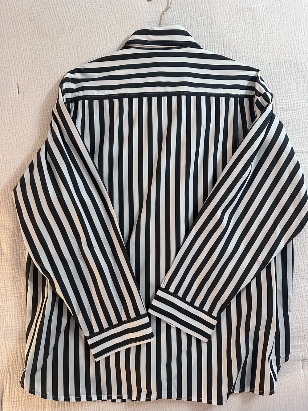 Frankie Shop - SYLVIA OXFORD SHIRT - BLACK/WHITE STRIPE Small - Picture 2 of 12
